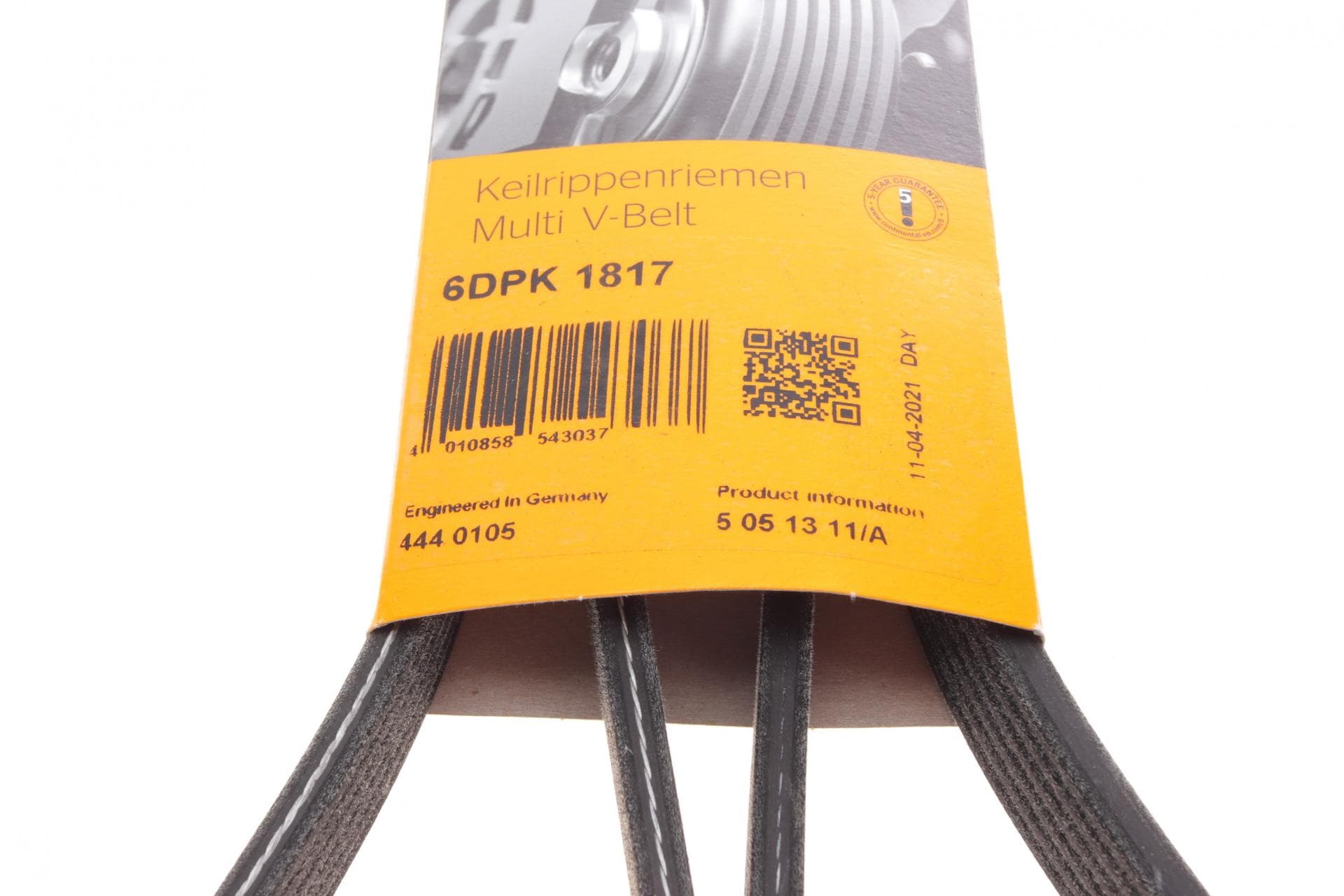 Courroie trapézoïdale à nervures CONTINENTAL 6DPK1817