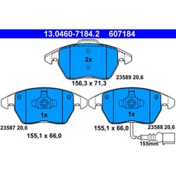 Jeu de plaquettes de frein ATE 13.0460-7184.2, avant aperçu 2